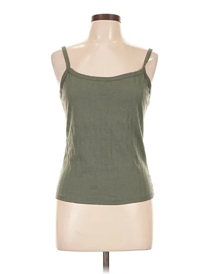 Pre-owned Happily Grey Tank Top Green Strapless Neckline Tops