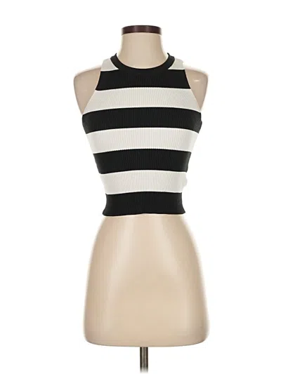 Pre-owned Happily Grey Tank Top Ivory Halter Neckline Tops In White