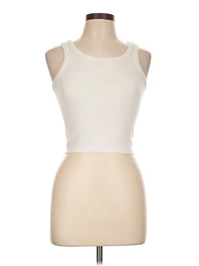 Pre-owned Happily Grey Tank Top Ivory Strapless Neckline Tops