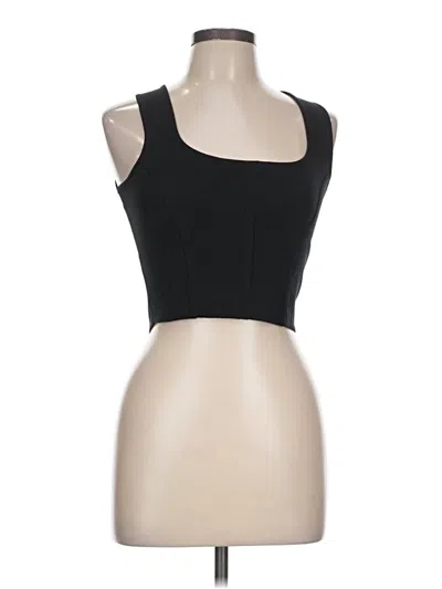 Pre-owned Happily Grey Tube Top Black Strapless Neckline Tops