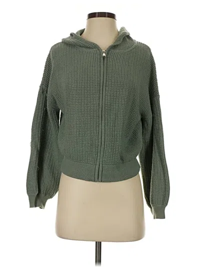Pre-owned Happily Grey Zip Up Hoodie In Green