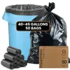Happimess 32 In. W X 47 In. H 42-gallon (159l) 3 Mil Heavy Duty Contractor Trash Bags, (50-count, 5-rolls Of 1 In Black