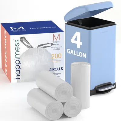 Happimess 32 In. W X 47 In. H 42-gallon (159l) 3 Mil Heavy Duty Contractor Trash Bags, (50-count, 5-rolls Of 1 In Blue