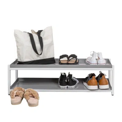 Happimess 6 Pair Shoe Rack In Gray,white