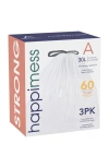 Happimess 8-gallon (30l) Drawstring Trash Can Liner,