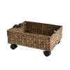 Happimess Adaline 18.11" Classic Farmhouse Handwoven Hyacinth Rectangular Underbed Storage Bin With  In Brown