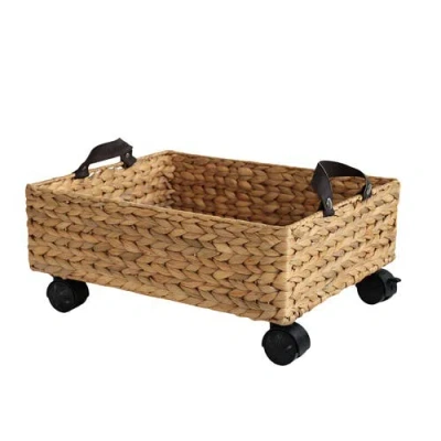 Happimess Adaline 18.11" Classic Farmhouse Handwoven Hyacinth Rectangular Underbed Storage Bin With
