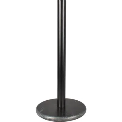 Happimess Avery Modern Classic Metal With Non Slip Weighted Marble Base Paper Towel Holder In Black