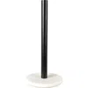 Happimess Avery Modern Classic Metal With Non Slip Weighted Marble Base Paper Towel Holder In Black