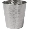 Happimess Axel Modern Minimalist Hammered Steel 2-gallon Wastebasket In Silver