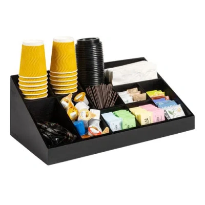 Happimess Bambury Minimalist Handcrafted Cup And Condiment Station In Black