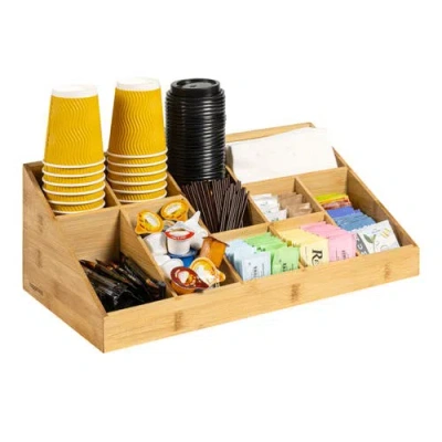 Happimess Bambury Minimalist Handcrafted Cup And Condiment Station In Brown