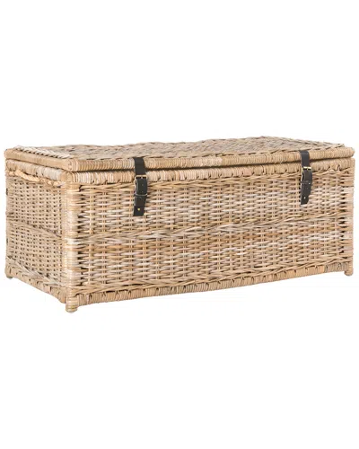 Happimess Caden 46in Wicker Storage Trunk In Brown