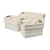 Happimess Callan Vintage Industrial Handmade Wire Metal Nesting Storage Baskets With Wood Handles An In Neutral