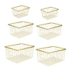 Happimess Camden Vintage Industrial Handmade Wire Metal Nesting Storage Baskets In Gold
