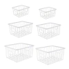 Happimess Camden Vintage Industrial Handmade Wire Metal Nesting Storage Baskets In White