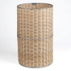 Happimess Cecil Modern Faux Wicker Cylinder Waste Basket In Neutral