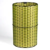 Happimess Cecil Modern Faux Wicker Cylinder Waste Basket In Green