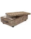 Happimess Chett Minimalist Hand-woven Underbed Storage Bin With Wheels & Handles