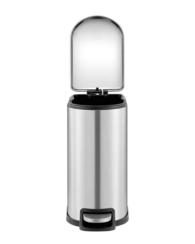 Happimess Chrome Roland 10.6gal Step-open Trash Can In Silver