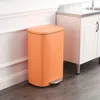 Happimess Connor Rectangular 13.2-gallon Trash Can With Soft-close Lid And Free Mini Trash Can, Carrot Cake