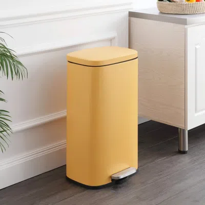 Happimess Curtis 8-gallon Step-open Trash Can In Orange