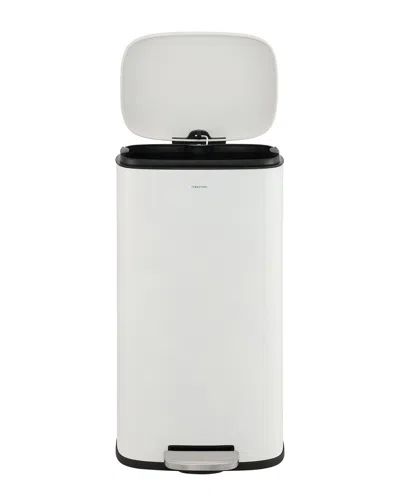 Happimess Curtis 8gal Step-open Trash Can In White