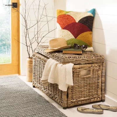 Happimess Elijah 30" Wicker Storage Trunk In Brown