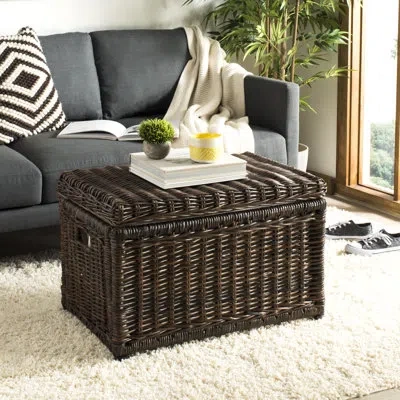 Happimess Elijah 30.7" Wicker Storage Trunk In Brown