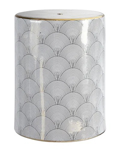 Happimess Fish Scale 17in Modern Garden Stool