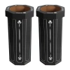 Happimess Fleur 25-gallon Classic Disposable Corrugated Cardboard Event Trash Can And Recycling Bin In Black