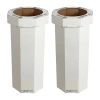 Happimess Fleur 25-gallon Classic Disposable Corrugated Cardboard Event Trash Can And Recycling Bin In White