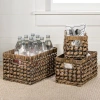 Happimess Hayden Bohemian Cottage Handwoven Hyacinth Rectangular Nesting Baskets With Handles, In Brown