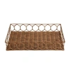 Happimess Honeycomb 19.75" Rustic Bohemian Hand-woven Rattan Tray, Natural In Brown