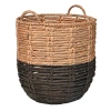 Happimess Laurel 19.49" Bohemian Handwoven Abaca Hamper Basket With Handles