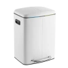 Happimess Marco Rectangular 10.5 Gallon Step On Trash Can In White