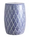 Happimess Moroccan Diamonds 18in Drum Garden Stool