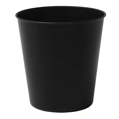 Happimess Nolan Modern Classic Smooth Steel 2-gallon Wastebasket In Matte Black