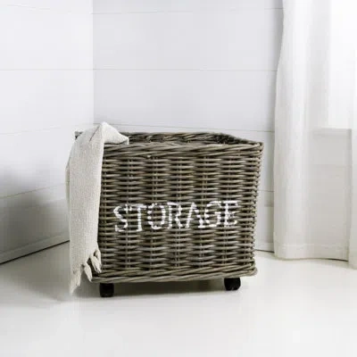 Happimess Rattan General Basket In Kubu Gray;kubu Gray