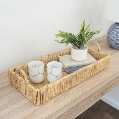 Happimess Rattan Tray In Neutral
