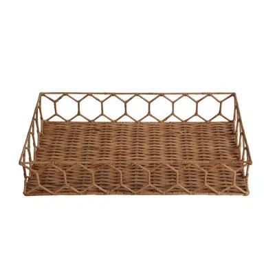 Happimess Rattan Tray In Light Brown