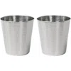 Happimess Remi Modern Classic Textured Steel 2 Gal Waste Bin In Metallic