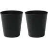 Happimess Remi Modern Classic Textured Steel 2 Gal Waste Bin In Black