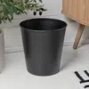 Happimess Remi Modern Classic Textured Steel Waste Bin In Black