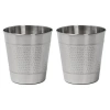 Happimess Riley Modern Classic Hammered Steel Accent 2 Gal Waste Bin In Metallic