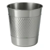 Happimess Riley Modern Classic Hammered Steel Accent 2-gallon Wastebasket In Silver