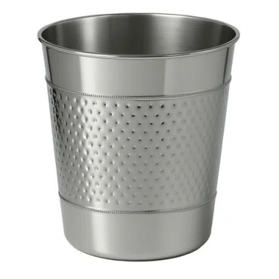 Happimess Riley Modern Classic Hammered Steel Accent 2-gallon Wastebasket