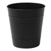 Happimess Riley Modern Classic Hammered Steel Accent 2-gallon Wastebasket In Black
