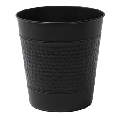 Happimess Riley Modern Classic Hammered Steel Accent 2-gallon Wastebasket