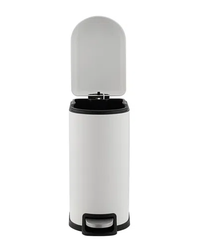 Happimess Roland 10.6gal Step-open Trash Can In White